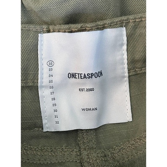 One Teaspoon Size 22 Green Safari Sinners Distressed Button Harem Pants - New - Picture 9 of 11